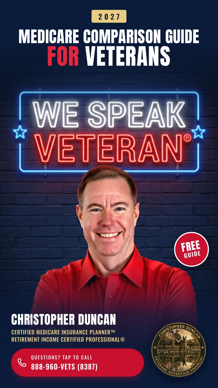 Cover of the 2027 Medicare Comparison Guide for Veterans by Christopher Duncan