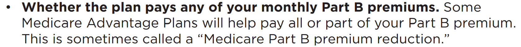 Medicare & You Handbook Page 65 - Part B Premium Reduction Explanation