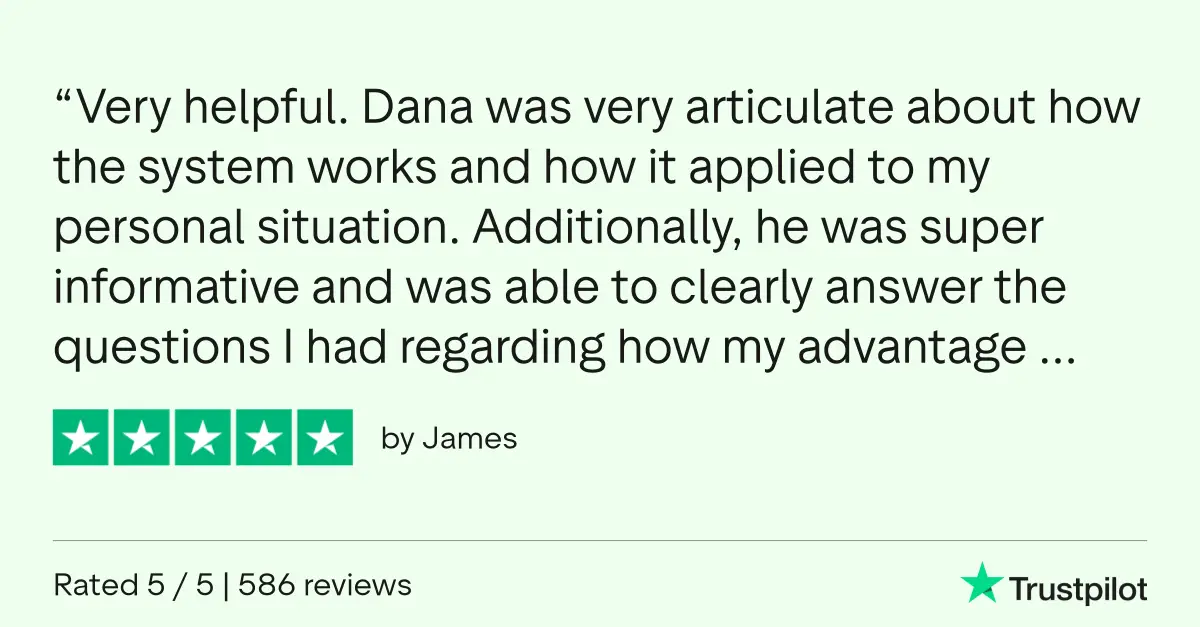 Five-star Trustpilot review from James