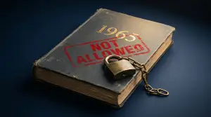 Locked 1965 government rulebook stamped NOT ALLOWED, showing 9 things Medicare is not allowed to cover